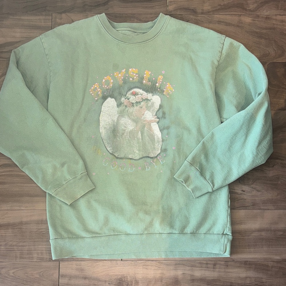Boys lie green sweatshirt